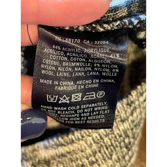 Moth‎ Anthropologie Black And Ivory Textured Knit Long Sleeve Sweater Dress S - Picture 9 of 9